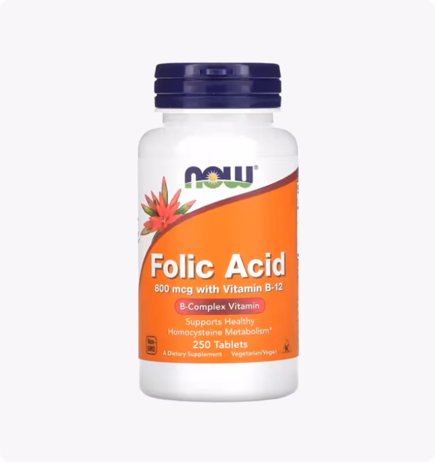 NOW Foods, фолиевая кислота, 800 мкг, 250 таблеток
