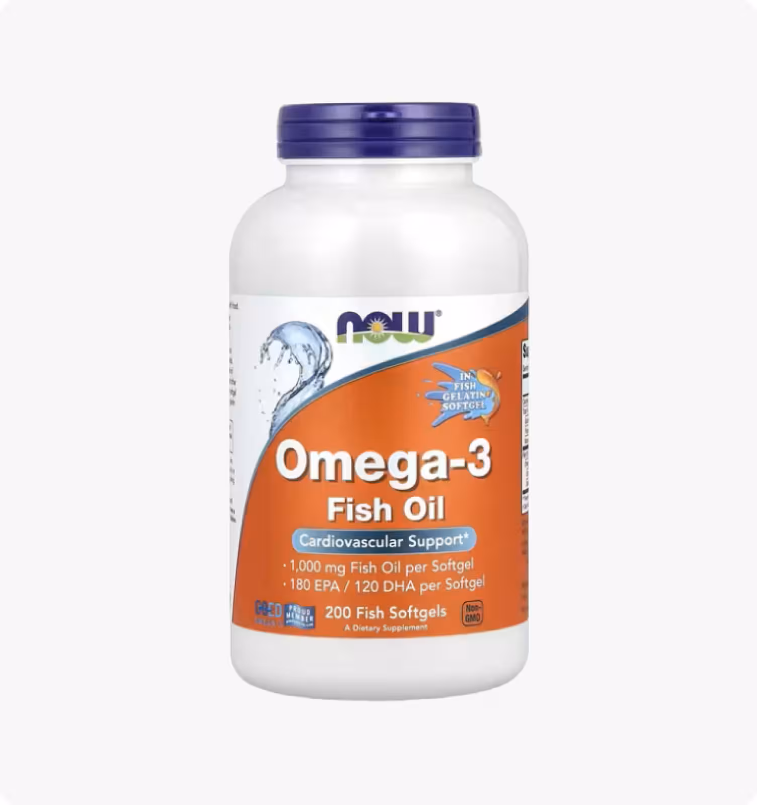 Now Foods, Омега-3, очищенная на молекулярном уровне, 200 мягких капсул из рыбьего желатина