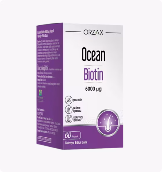 Ocean, Биотин, 5000 mcg, 60 капсул