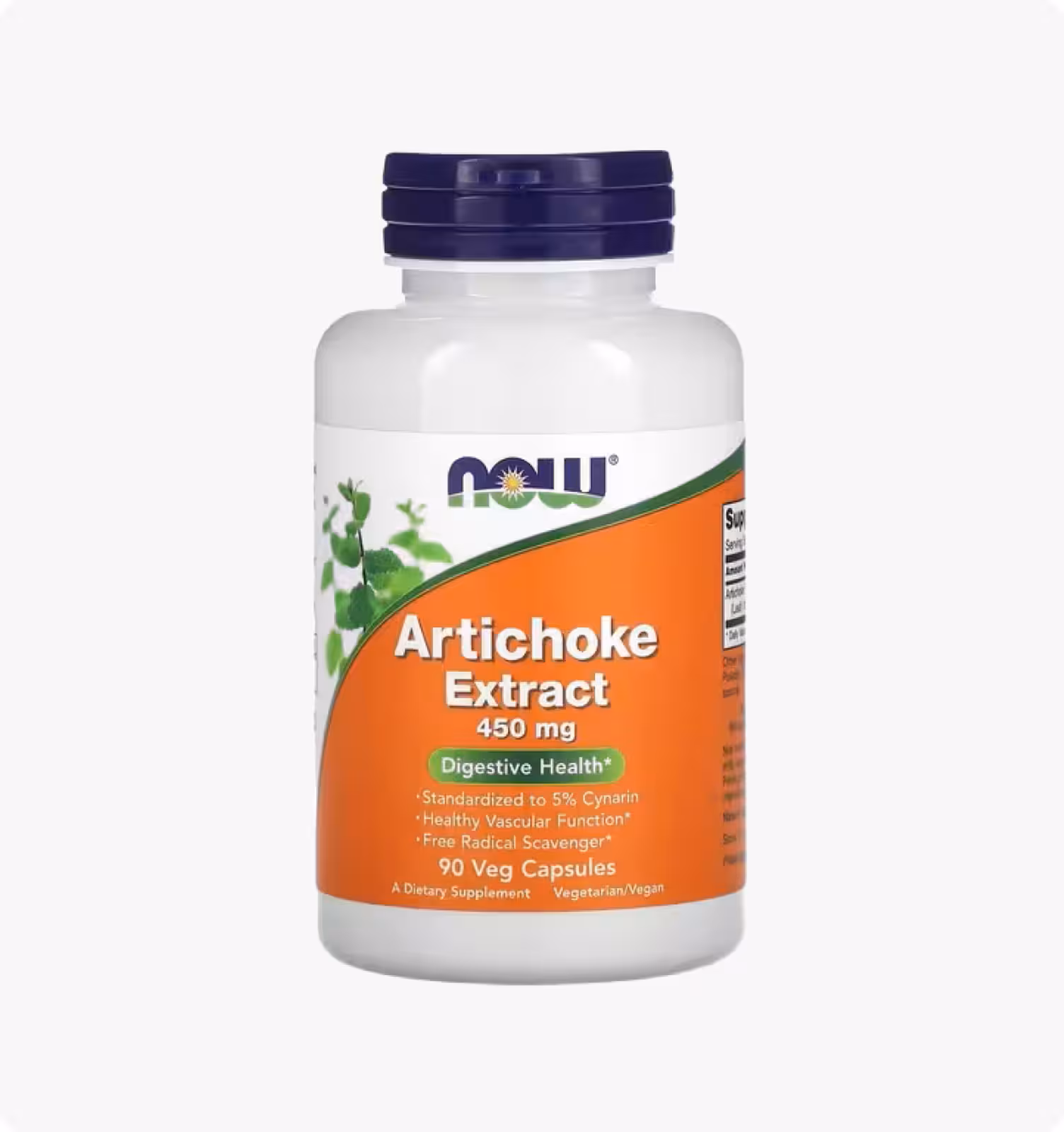 Now Foods, Экстракт артишока, 450 мг, 90 растительных капсул