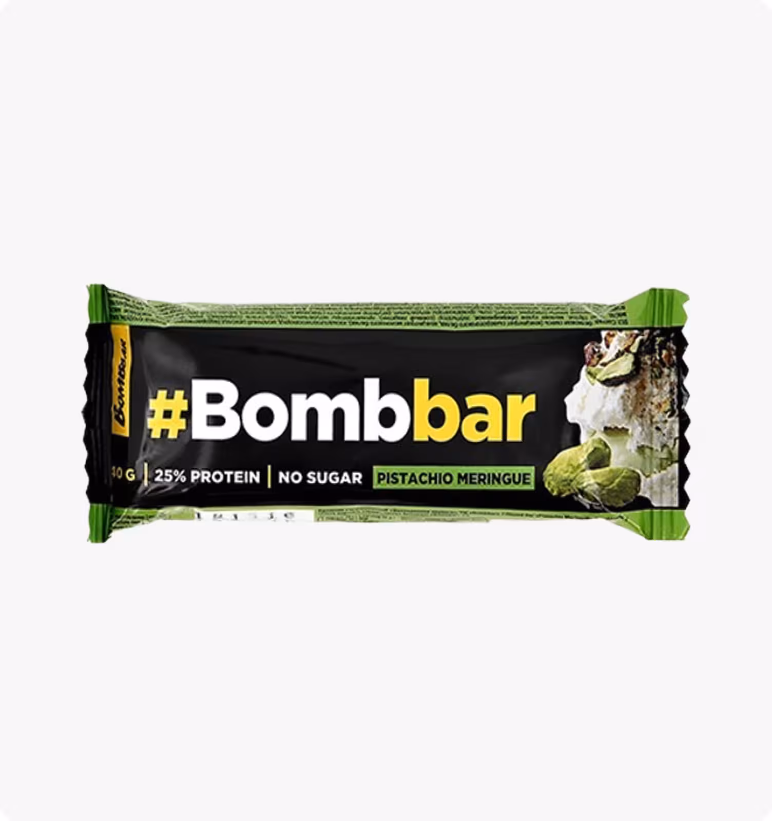 BOMBBAR, Батончик глазированный, Фисташковая меренга, 40 гр.