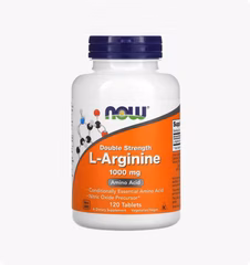 NOW Foods, L-аргинин, двойная концентрация, 1000 мг, 120 таблеток