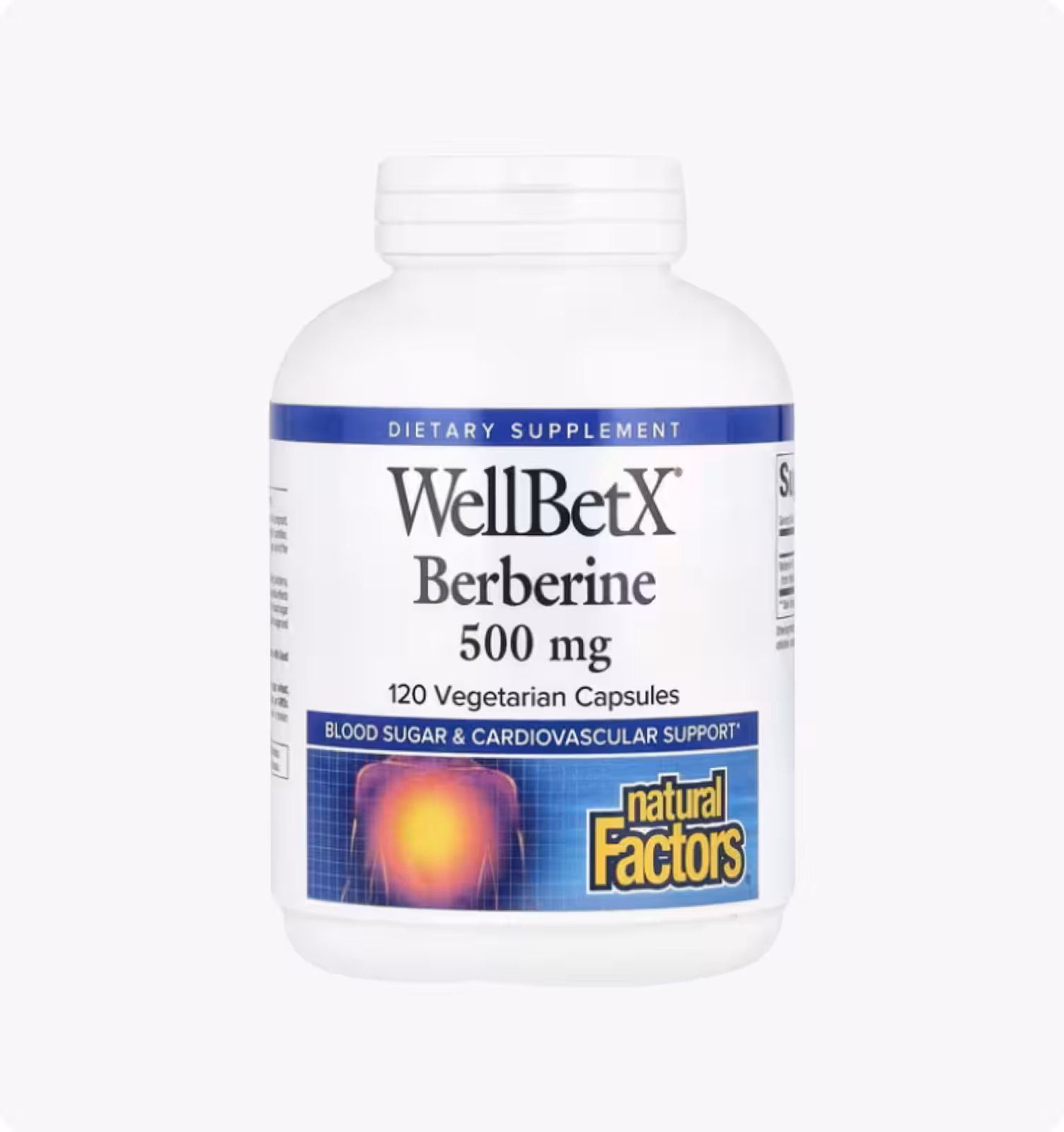 Natural Factors, WellBetX, берберин, 500 мг, 120 вегетарианских капсул