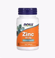 NOW Foods, цинк, 50 мг, 100 таблеток