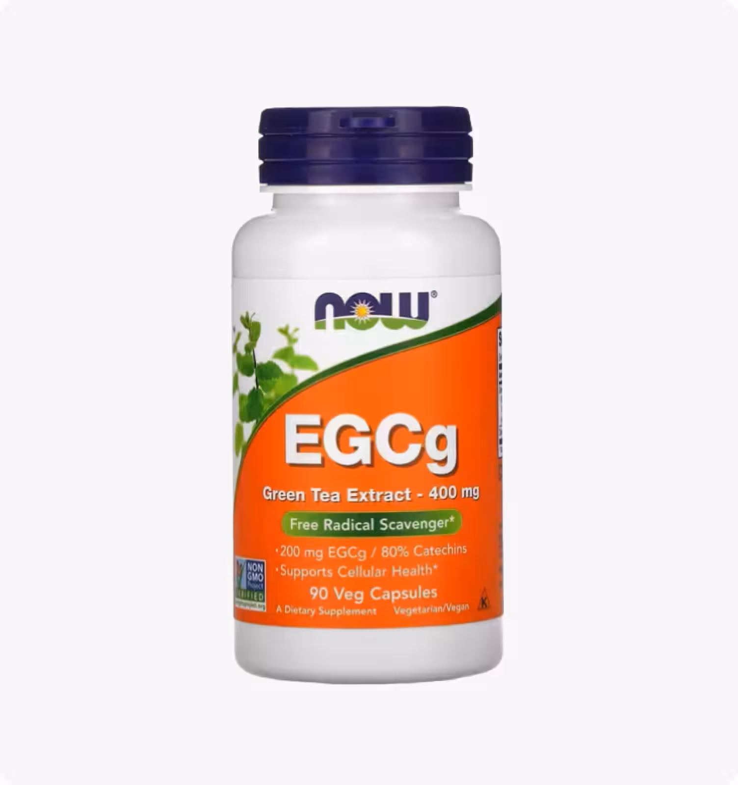 NOW Foods, EGCg, экстракт зеленого чая, 400 мг, 90 растительных капсул