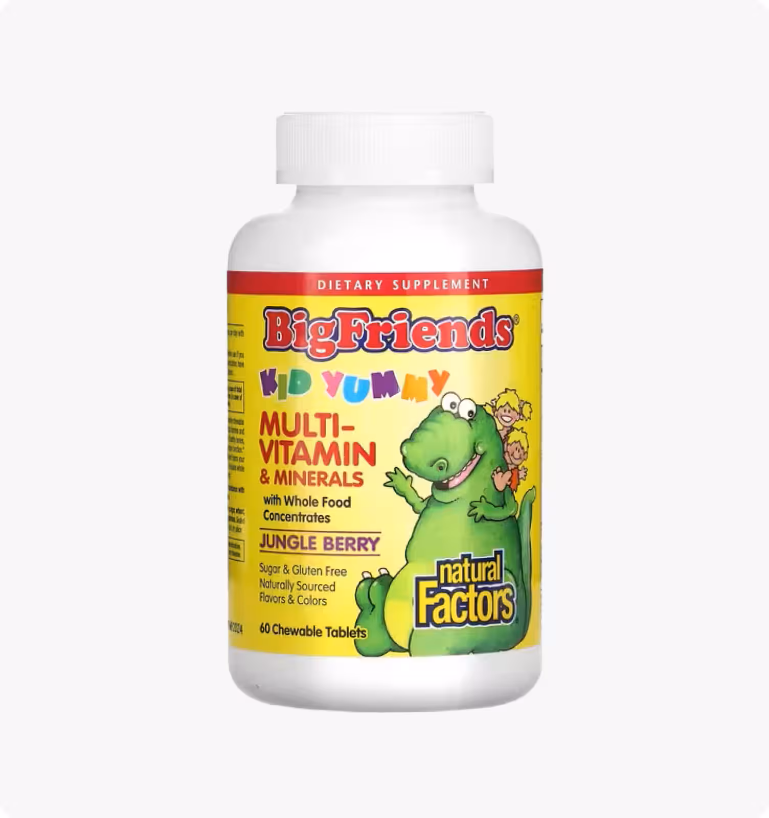 Natural Factors, Big Friends, жевательные мультивитамины и минералы, со вкусом ягод, 60 жеват