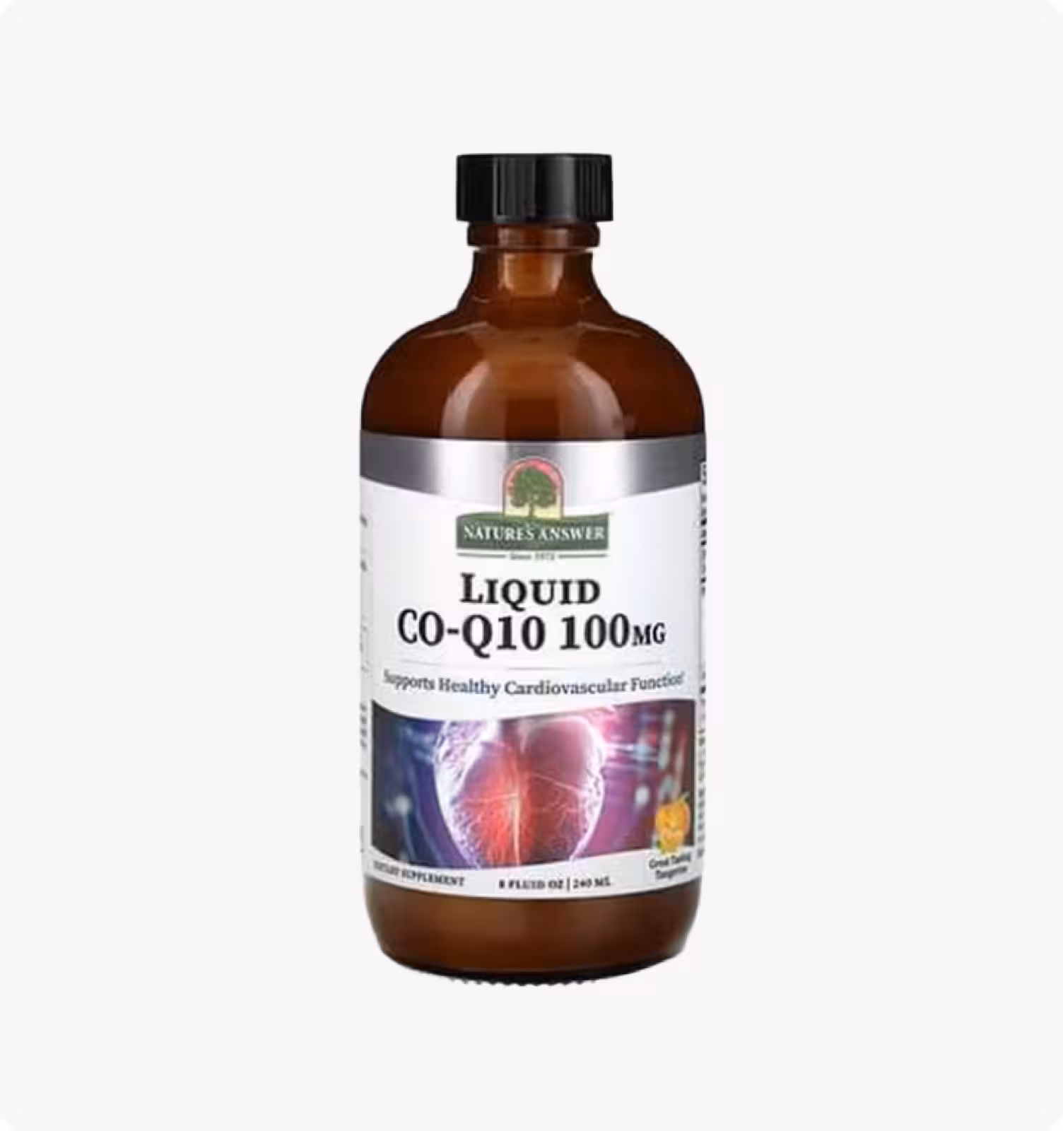 Nature's Answer, жидкий коэнзим Q10, со вкусом мандарина, 100 мг, 240 мл (8 жидк. унций)
