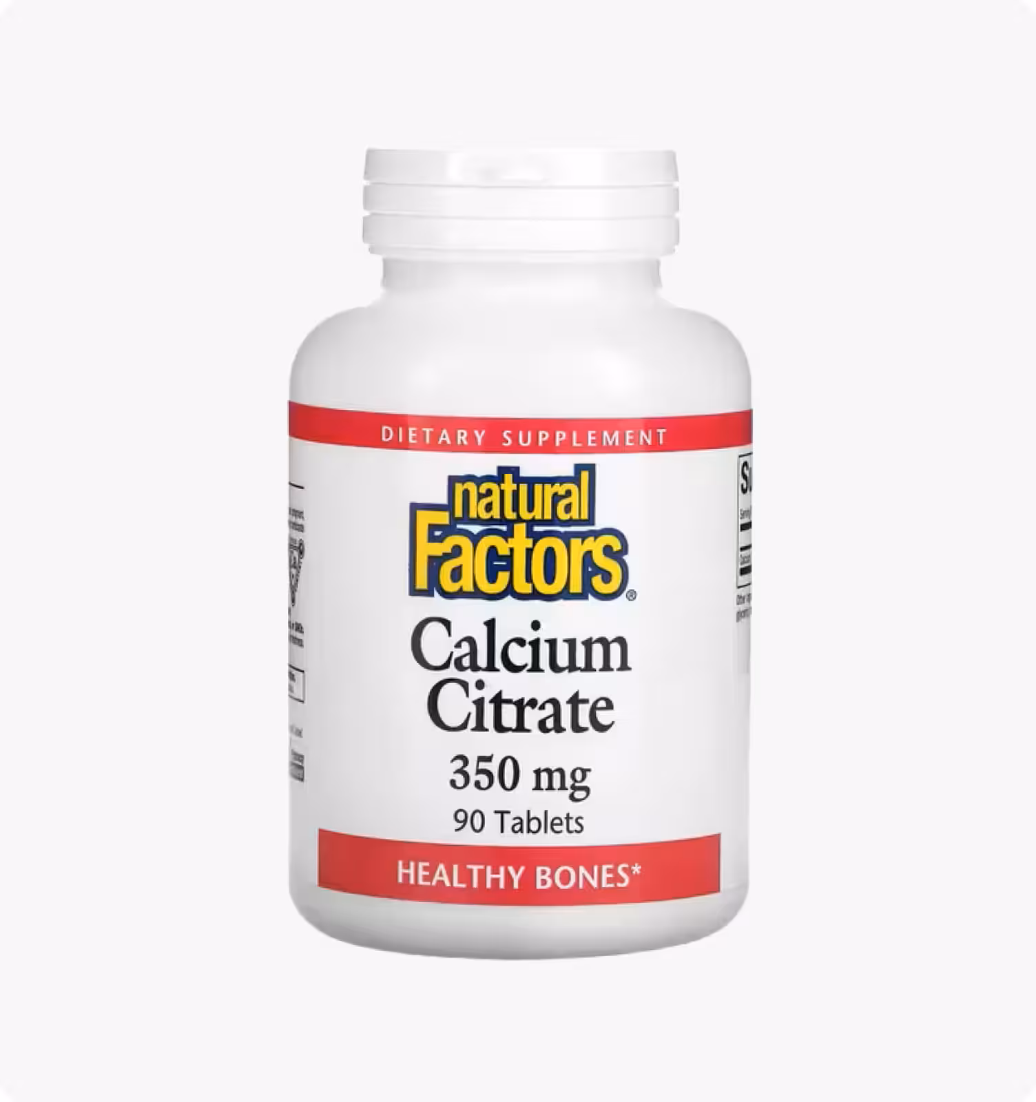 Natural Factors, цитрат кальция, 350 мг, 90 таблеток