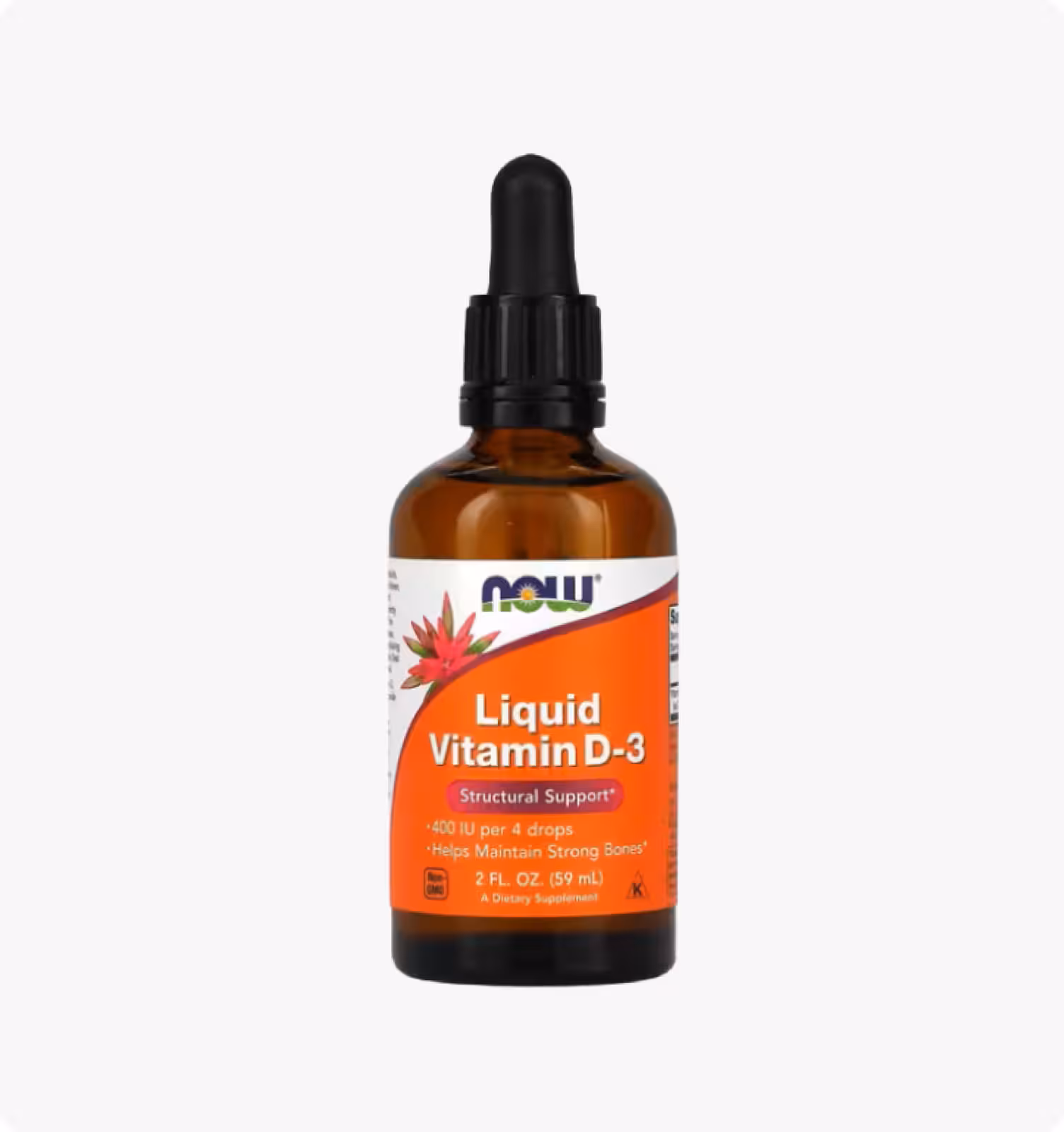 NOW Foods, Liquid Vitamin D-3, 2 fl oz (59 ml)