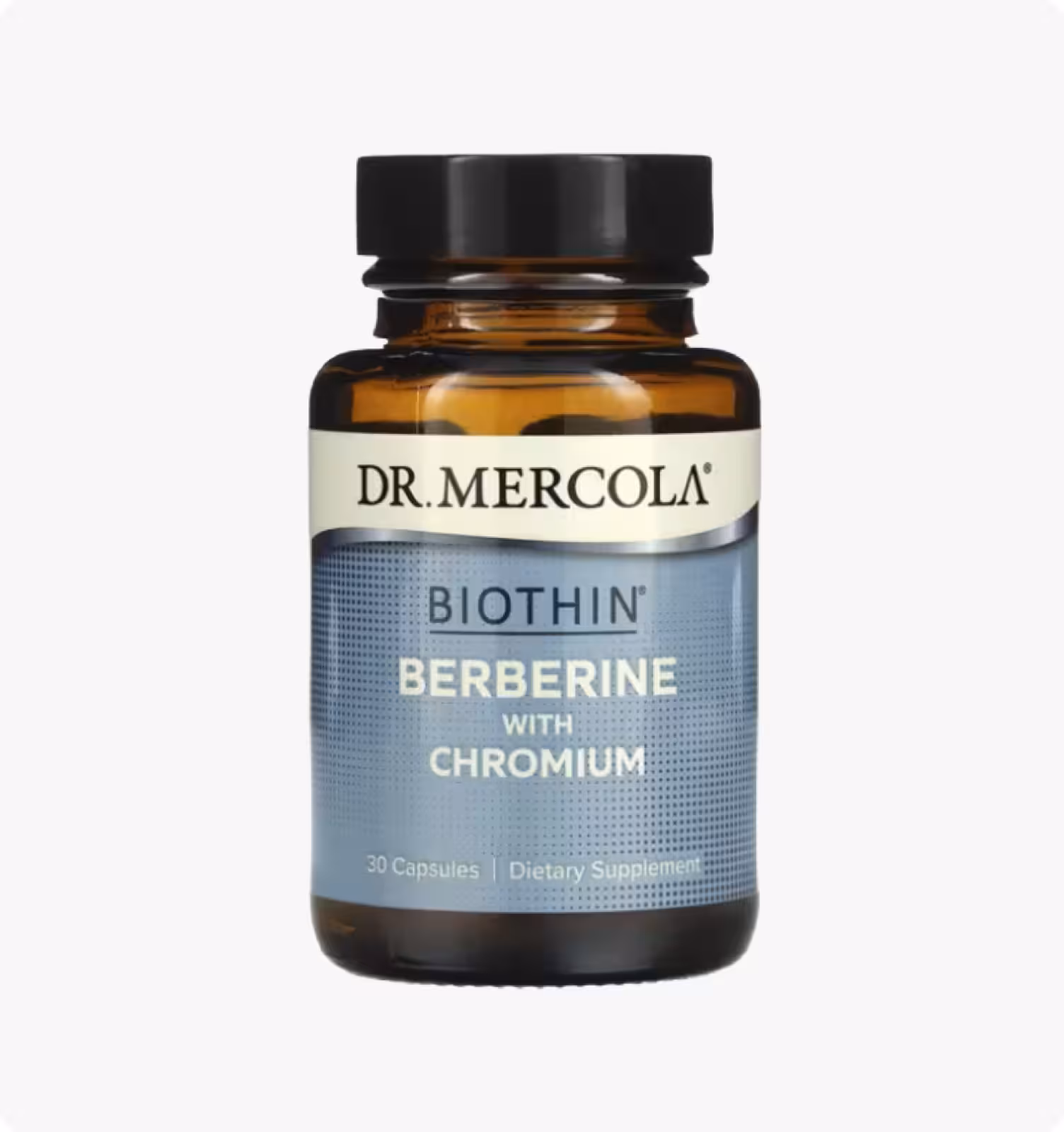 Dr. Mercola, Biothin, берберин с хромом, 30 капсул