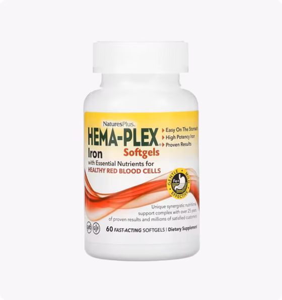 Nature's Plus, Hema-Plex, 60 капсул быстрого действия