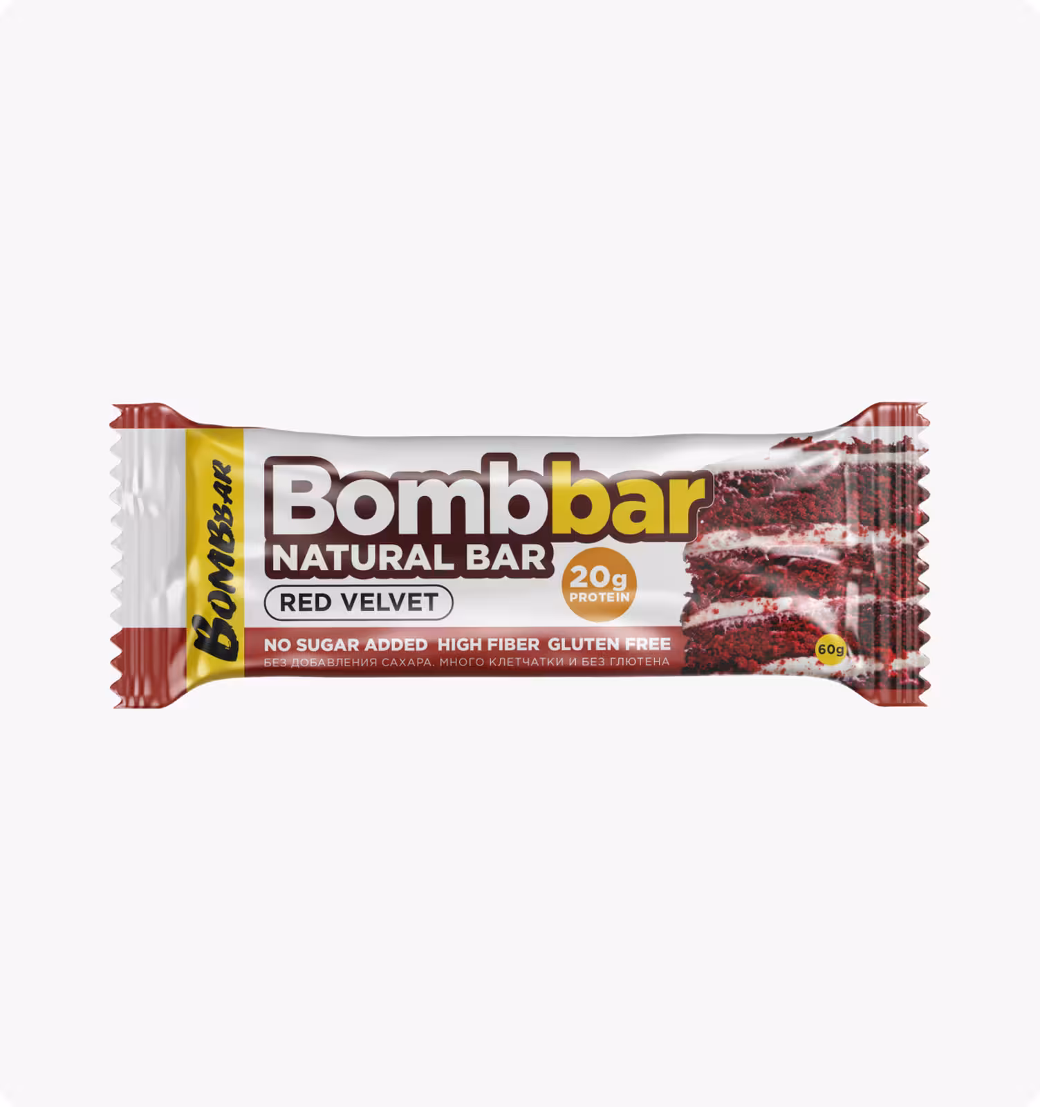 BOMBBAR, Natural Bar, Красный Бархат, 60 г