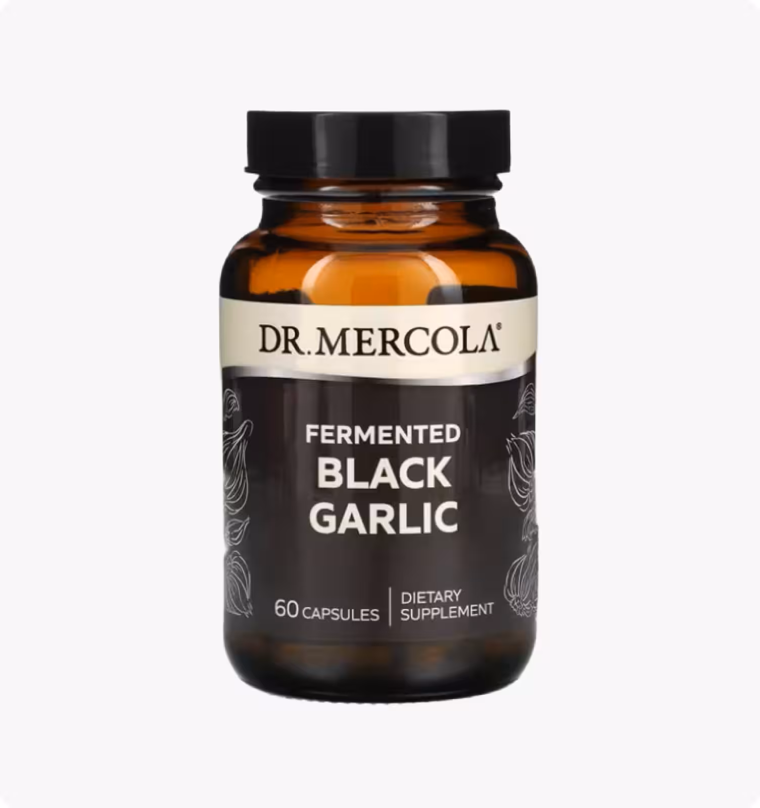 Dr. Mercola, Ферментированный черный чеснок, 60 капсул