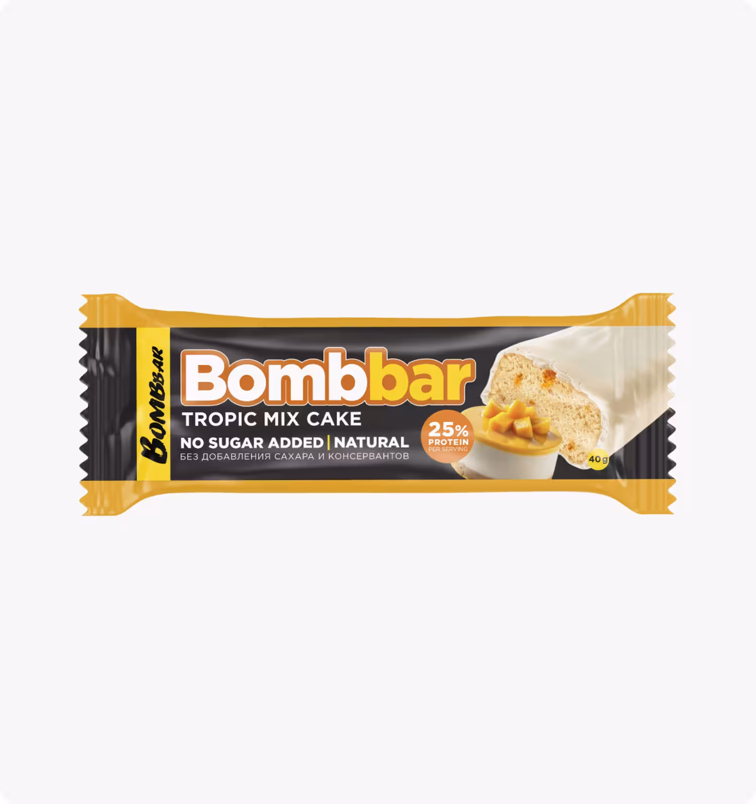 BOMBBAR, батончик глазированный "Торт тропический Микс" 40 Г