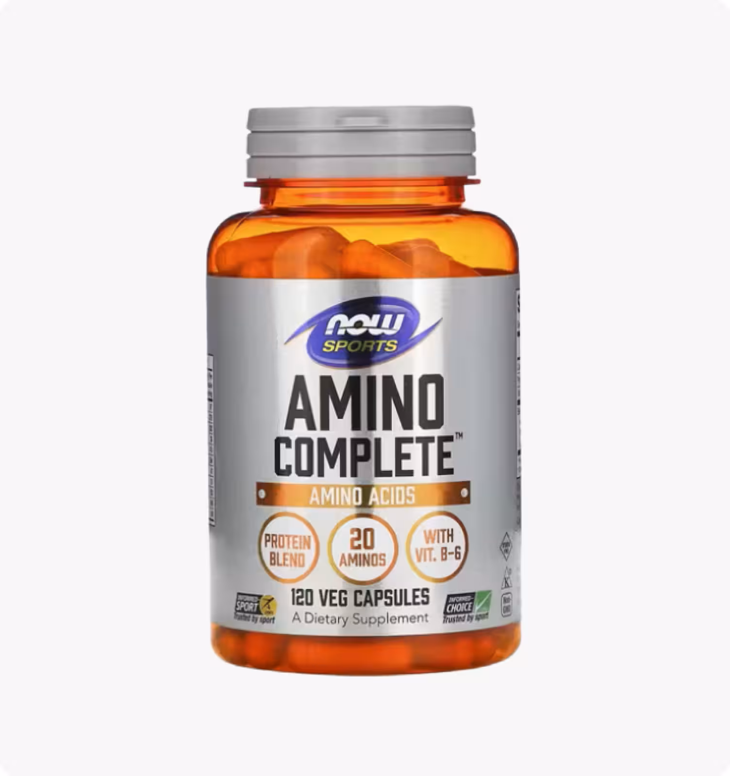 NOW Foods, Sports, Amino Complete, аминокислотный комплекс, 120 вегетарианских капсул
