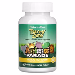 СЦ 40% Nature's Plus, Source of Life, Animal Parade, Tummy Zyme с активными ферментами, 90 таблеток
