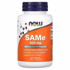 СЦ 20% NOW Foods, SAMe, 400 мг, 60 таблеток