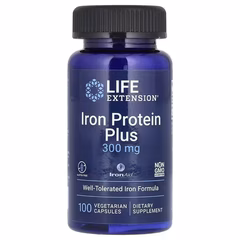 СЦ 20% Life Extension, Iron Protein Plus, 300 мг, 100 вегетарианских капсул