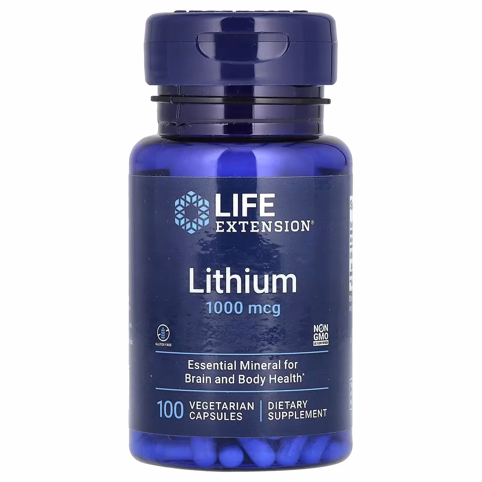 Life Extension, литий, 1000 мкг, 100 вегетарианских капсул