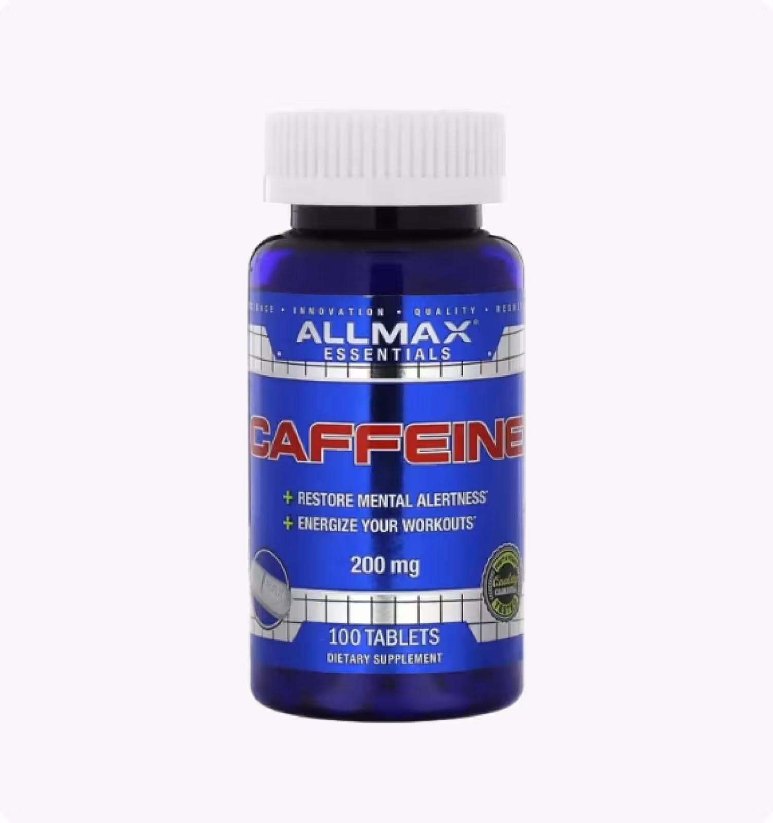 ALLMAX, Кофеин, 200 мг, 100 таблеток