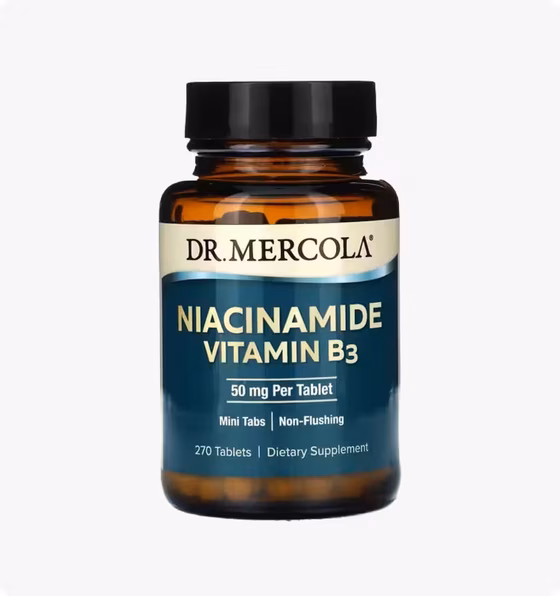 СЦ 40% Dr. Mercola, Никотинамид, витамин B3, 50 мг, 270 таблеток